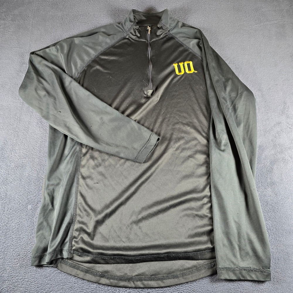 TSI Sportswear UO Quarter Zip Pullover Mens Large Gray Athletic Training Top